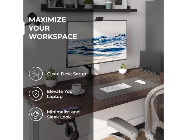 HumanCentric Vertical Laptop Stand for Desks in Matte Black, Upright Adjustable Holder to Dock Apple MacBook, MacBook Pro, and Other Laptops to...