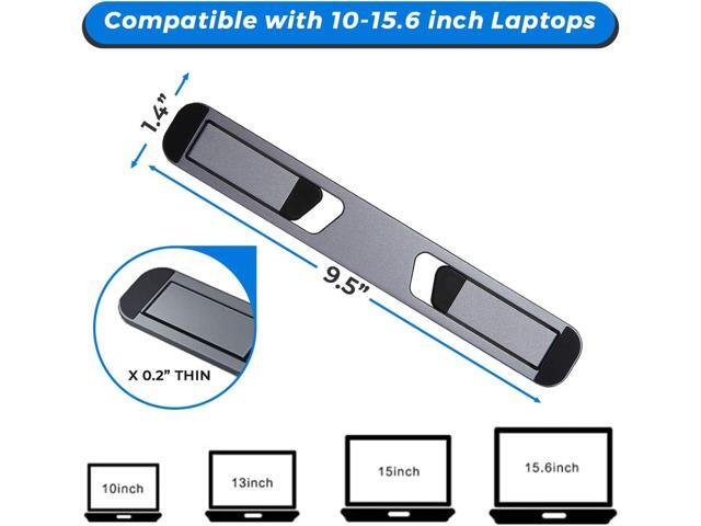 Laptop Riser for Desk Aluminum Foldable Laptop Stand for 10-16 Models Including MacBook, MacBook Air, iPad, HP and More Self-Adhesive Portable...