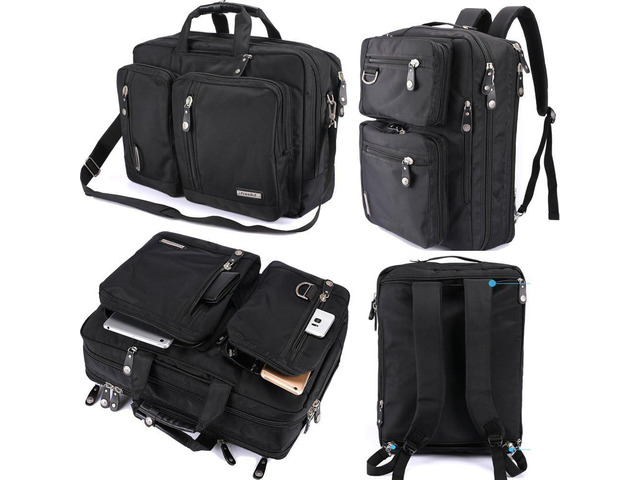 18.4 Inches Laptop Bag Multi-function Briefcase Backpack with Handle and Shoulder Strap Fits Up To 19 Inch Laptops Notebook Computer