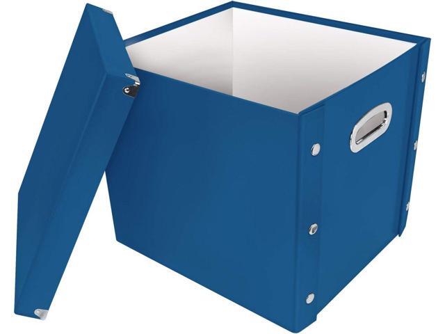 Snap-N-Store Vinyl Record Storage Box - Pack of 1-13.2 x 12.625 x 12.5 Inch LP Holder with Lid for 12-inch Records - Crate Holds up to 75 Vinyl...
