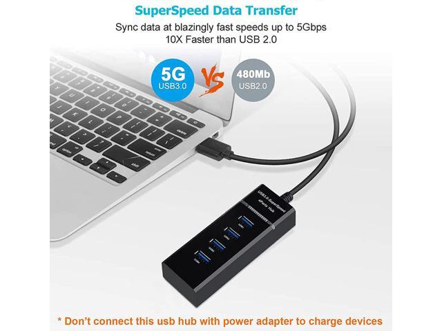 PS4/PS5 USB Hub, ApexOne 4-Port USB 3.0 Hub High Speed 5Gbps USB Splitter Adapter for PS4/PS5, Xbox One/360, Mouse, Keyboard, Laptop, Notebook PC,...