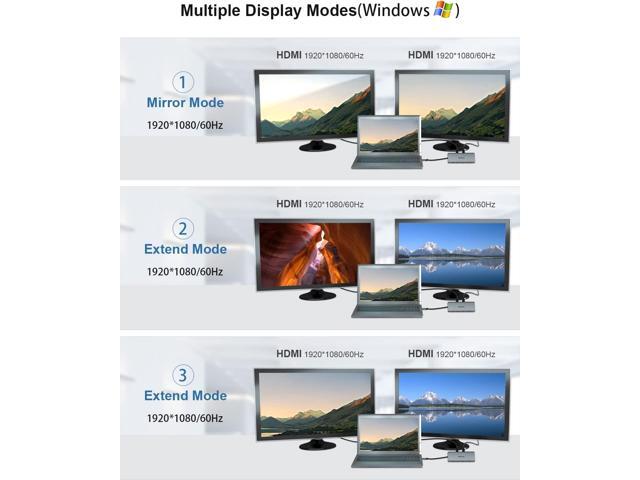 USB C Hub, Docking Station, EUASOO 11 in 1 Triple Display USB C Docking Station with Dual 4K HDMI/1000Mbps Gigabit Ethernet/PD 3.0/4 USB Ports for...