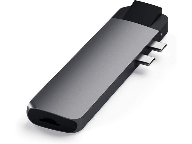 Satechi Type-C Pro Hub Adapter with Ethernet - 4K HDMI, USB-C PD, Gigabit Ethernet, USB 3.0, Micro SD Card Slot - for M2/ M1 MacBook Pro/Air (Space...