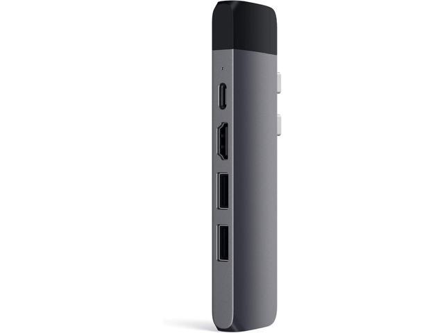 Satechi Type-C Pro Hub Adapter with Ethernet - 4K HDMI, USB-C PD, Gigabit Ethernet, USB 3.0, Micro SD Card Slot - for M2/ M1 MacBook Pro/Air (Space...