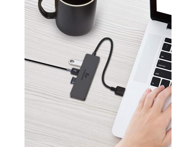 Kingwin USB Hub 4 Port USB 3.0 Data Hub for Mobile SSD, MacBook, Mac Pro/ Mini, iMac, Chromebook, Surface Pro, USB Flash Drives, Notebook PC, XPS,...