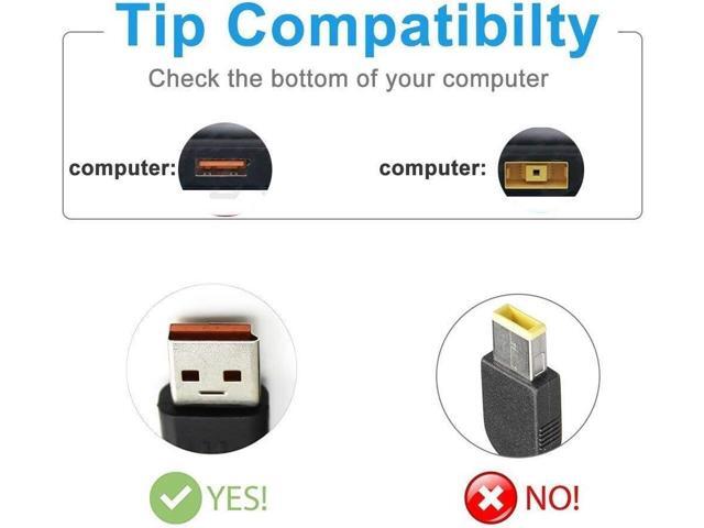 Charger 65W for Lenovo Yoga 700 900,900-13ISK2,Yoga 3-11 Pro,Yoga 90013,90031SK,ADL65WCC,ADL40WLD, ADL40WDB,ADL40WDA,ADL40WCC Laptop Power Supply...
