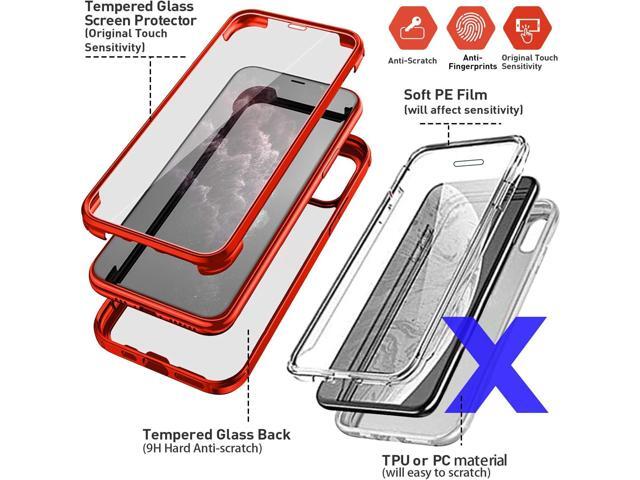 UBUNU for iPhone Xs Max Case with Screen Protector Built in Tempered Glass 2024 Upgraded Dual Layer Full Body Protective Clear Phone Case for...