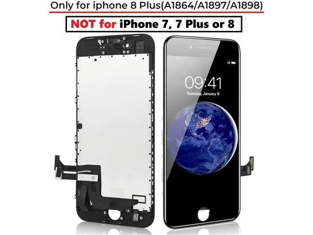 for iPhone 8 Plus Screen Replacement Black 5.5 Inch, Diykitpl 3D Touch LCD Digitizer Display for iPhone 8 Plus, with Repair Tools Kit for...