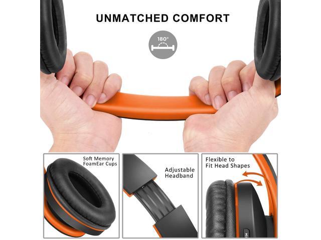 ZIHNIC Bluetooth Headphones Over-Ear, Foldable Wireless and Wired Stereo Headset Micro SD/TF, FM for Cell Phone,PC,Soft Earmuffs &Light Weight for...