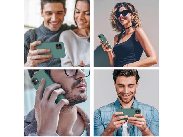 for iPhone 11 Case, Silicone Ultra Slim Shockproof Phone Case with [Soft Anti-Scratch Microfiber Lining], 6.1 inch, Midnight Green