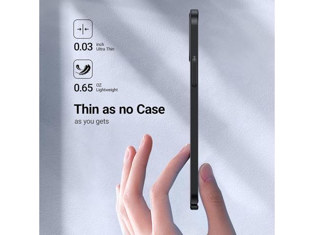Slim Fit for iPhone 12 Pro Max Case Ultra-Thin Sturdy Protective Cover with Non-Slip Grip & No Fingerprint Hard Plastic Super Slim Phone Case for...