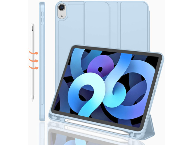 iMieet iPad Air 11 Inch Case M4/M3/M2(2026/2025/2024), iPad Air 5th/4th Generation Case 2022/2020 10.9 Inch with Pencil Holder,Trifold Stand Smart...