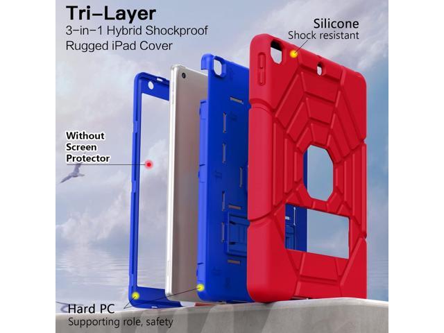 Grifobes for iPad 9th Generation Case, iPad 8th/7th Generation Case 2021/2020/2019, Heavy Duty Shockproof Rugged Protective 10.2' Cover with Stand...