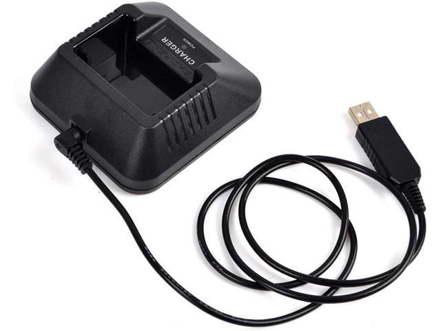 Two Way Radio USB Plug Charger Walkie Talkie Desktop Battery Charger for Baofeng UV-5R UV-5RA UV-5RB UV-5RC UV-5RD UV-5RE UV-5Replus TYT TH-F8 Ham...