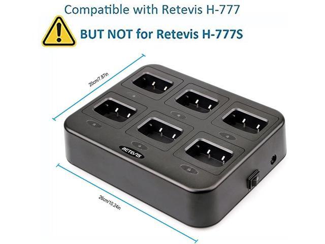 Retevis H-777 Six-Way Charger Multi Unit Walkie Talkie Charger Compatible with H-777 Baofeng BF-888S Arcshell AR-5 (Not for H-777S) Two Way Radio...