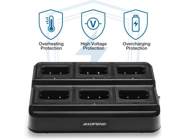 BAOFENG BF-888S Six-Way Charger Multi Unit Charger Base for BF-888S H-777 BF-88ST Walkie Talkie and Battery, 1Pack