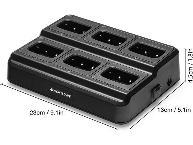 BAOFENG BF-888S Six-Way Charger Multi Unit Charger Base for BF-888S H-777 BF-88ST Walkie Talkie and Battery, 1Pack