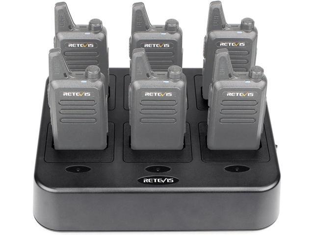 Retevis RT22 RT22P Six-Way Charger Multi Unit Charger Compatible with Retevis RT22 RT22P RT22S RB19 RB19P Walkie Talkie (1 Pack)