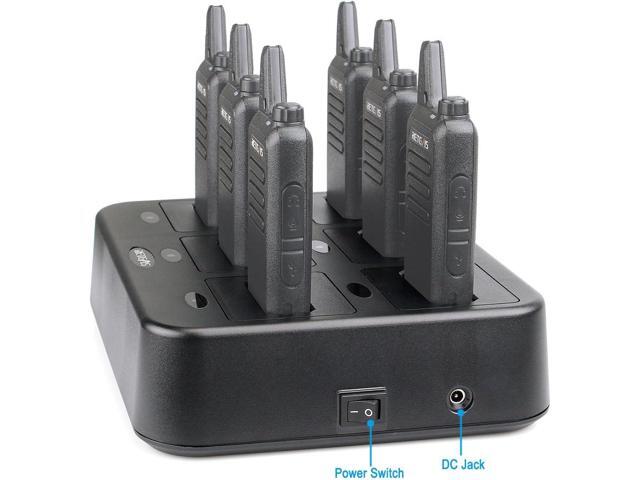 Retevis RT22 RT22P Six-Way Charger Multi Unit Charger Compatible with Retevis RT22 RT22P RT22S RB19 RB19P Walkie Talkie (1 Pack)