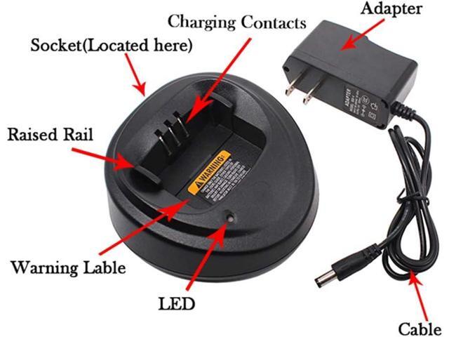 CP200 Charger for Motorola CP200 CP340 CP360 CP380 CP040 CP140 PM400 PR400 Radio Battery NNTN4496 NNTN4497 NNTN4970 Charger WPLN4137BR WPLN4137A...
