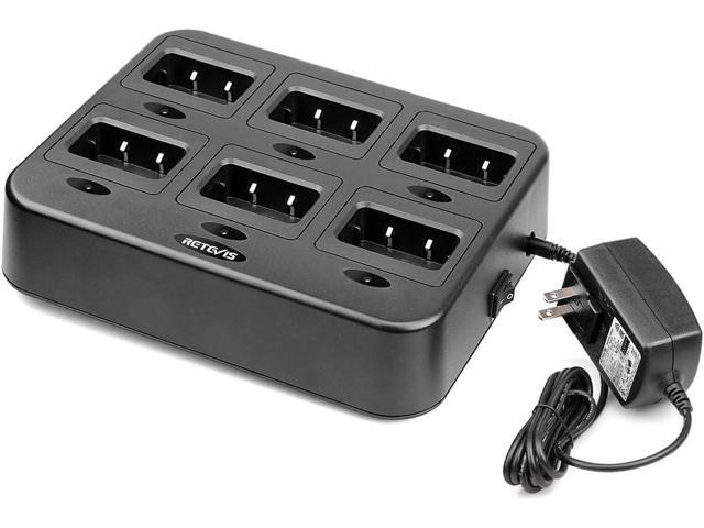Retevis RT27 RT27V Walkie Talkies Charging Base,Six-Way Two Way Radio Charger Station,Multi Unit Rapid Gang Charger (Not for RT22) Compatible with...