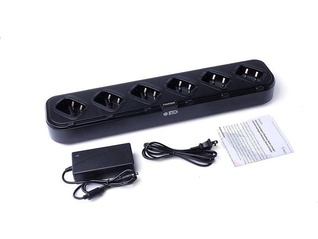BTECH CH-8-6 6-Way Gang Charger for UV-82HP, GMRS-V2, MURS-V1, UV-82C, Baofeng UV-82 (BL-8 Battery), Bulk Bank Multi Charger for BaoFeng, BTECH