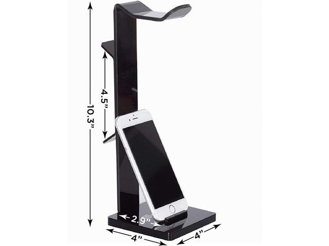 GeekDigg Headphone Stand Gaming Headset Holder for Desk Cable Organizer & Cellphone Stand for All Headphones Size Headphone Holder Set Gaming PC...