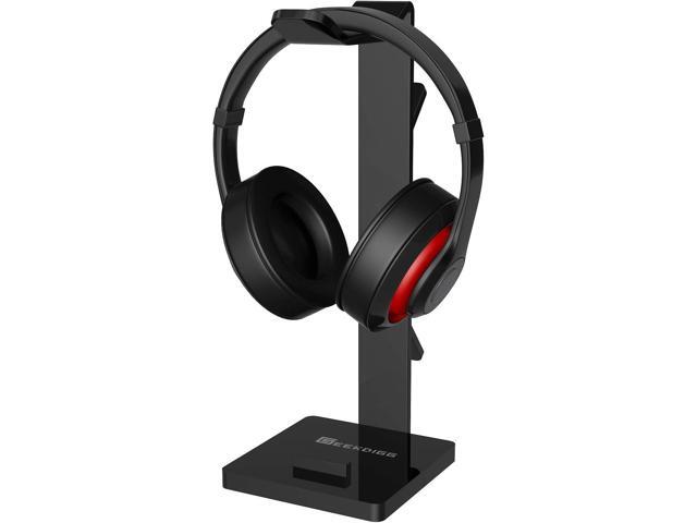 GeekDigg Headphone Stand Gaming Headset Holder for Desk Cable Organizer & Cellphone Stand for All Headphones Size Headphone Holder Set Gaming PC...