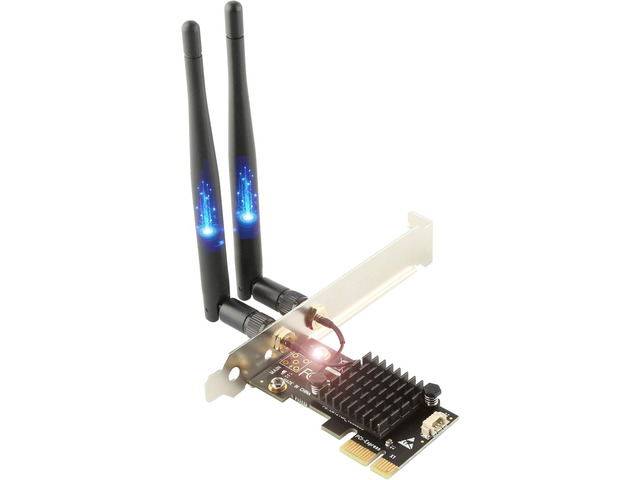 Ubit AC1200 PCIe WiFi Card for PC with BT 4.2 Dual Band Wireless Network Adapter WiFi Card with Heat Sink Technology for Gaming, Browsing,...