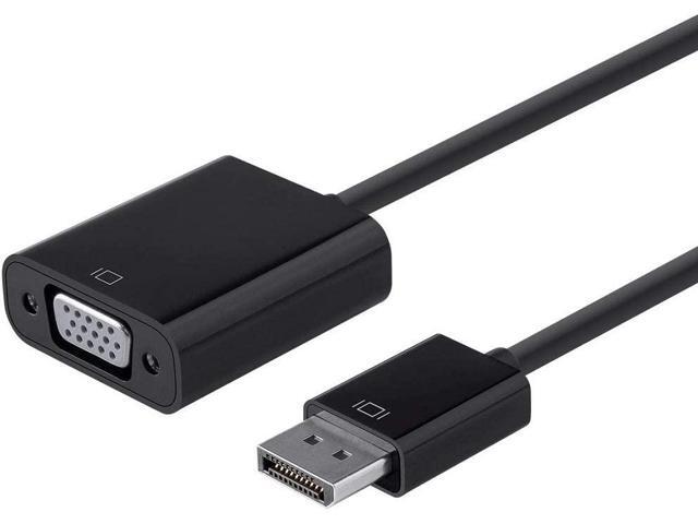 Monoprice DisplayPort 1.2a to VGA Active Adapter - Black, For HDTV, Projector, Computer, Monitor Desktop, Laptop, PC