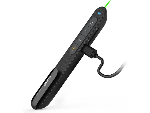 NORWII N76 Wireless Presenter with Green Light, 330FT Ofifice Presentation Remotes Presentation Clicker for Powerpoint Presentations, Presentation...