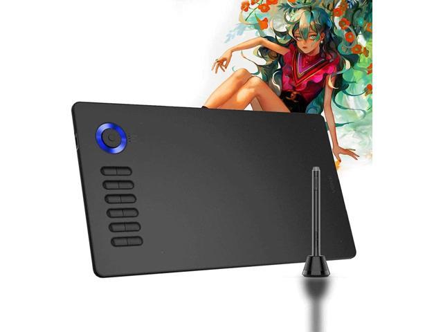 A15Pro Digital Drawing Tablet 10 x 6 Inch Graphics Tablet with 12 Shortcut Keys and 1 Quick Dial, Supports Tilt Function, for MAC, Windows, Linux and.