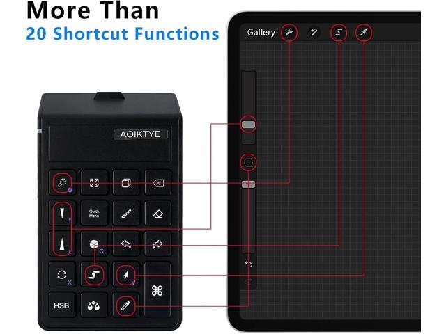 Keyboard for Procreate, Procreate Accessories for iPad/Tablet/Laptop/Smartphone,etc, Procreate Keyboard-5.8 x 3.8 in (2nd Generation Black)