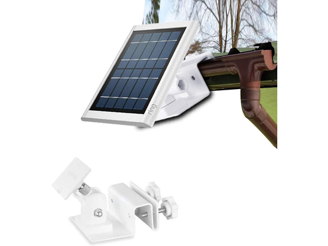 HOLACA Universal Solar Panel Gutter Mount for Ring Solar Panels, White