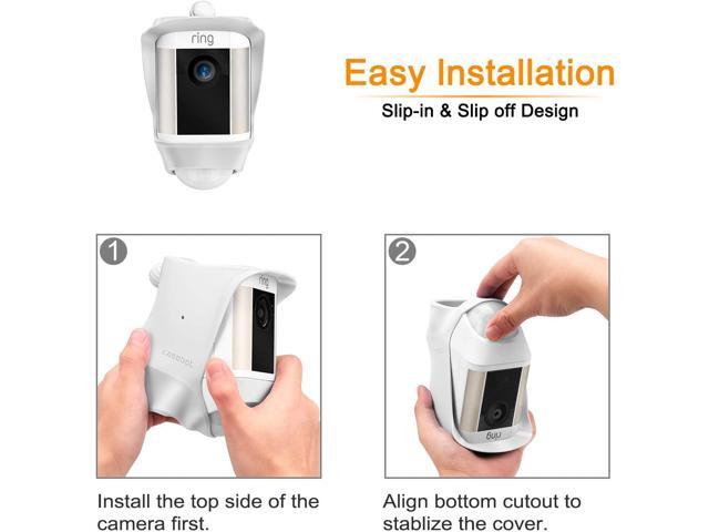 Fintie Silicone Case for Ring Spotlight Cam, Soft Silicone Weather Resistant Protective Skin Cover for Ring Spotlight Battery HD Security Camera,...