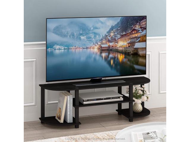 Furinno Turn-S-Tube Wide TV Entertainment Center, Espresso/Black