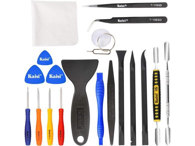 Kaisi Professional Electronics Opening Pry Tool Repair Kit with Metal Spudger Non-Abrasive Nylon Spudgers and Anti-Static Tweezers for Cellphone...