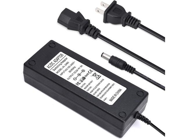24V 6A Power Adapter AC 100-220V to DC 144W Power Supply US Plug Switching PC Power Cord for LCD Monitor LED Strip Light DVR NVR Security Cameras.