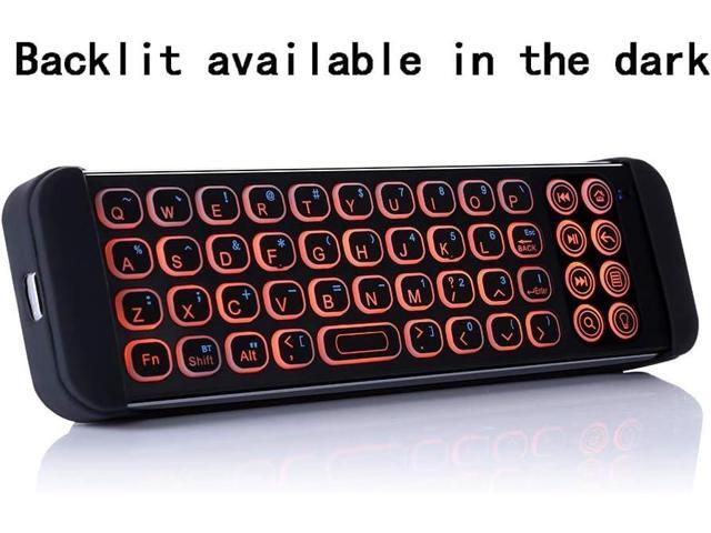iPazzPort Mini Bluetooth Wireless Keyboard Remote with Backlit for Smart TVs Stick 4k, Android TV Box, TV Stick Streaming Player, KP-810-30B