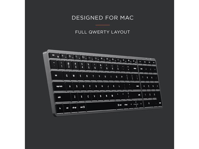 Satechi Slim X2 Bluetooth Backlit Keyboard with Numeric Keypad Illuminated Keys & Multi-Device Sync for M2/ M1 MacBook Pro/Air, M2/ M1 iPad...