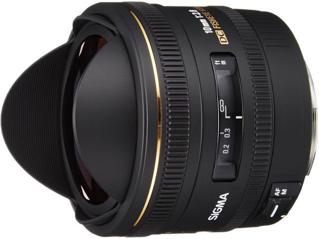 Sigma 10mm F/2.8 EX DC HSM FISHEYE LENS FOR SIGMA DIGITAL CAMERA + Accessories Bundle