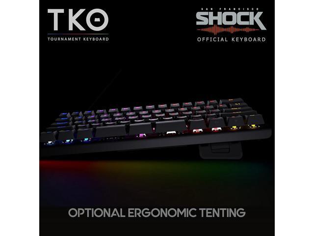 KINESIS Gaming TKO Mechanical Keyboard Linear Red Switches 60% Layout Split Spacebar Hotswap PBT Keycaps Aluminum Body SF Shock...