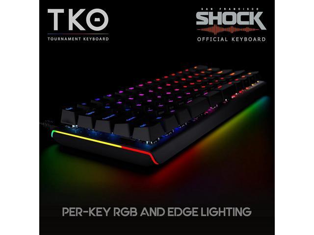 KINESIS Gaming TKO Mechanical Keyboard Linear Red Switches 60% Layout Split Spacebar Hotswap PBT Keycaps Aluminum Body SF Shock...