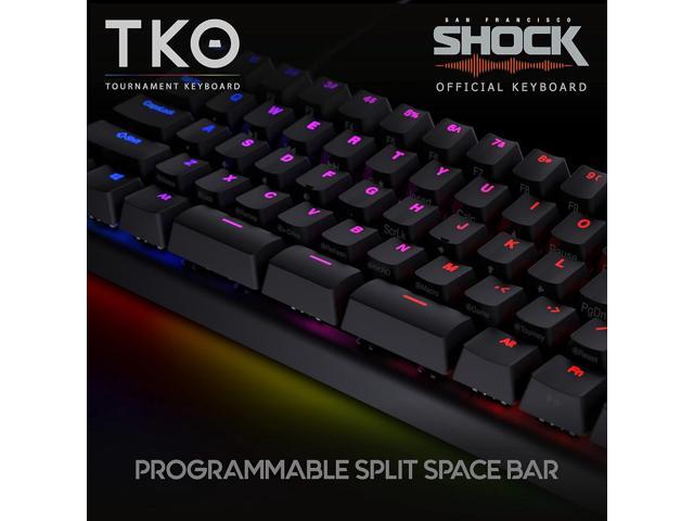 KINESIS Gaming TKO Mechanical Keyboard Linear Red Switches 60% Layout Split Spacebar Hotswap PBT Keycaps Aluminum Body SF Shock...