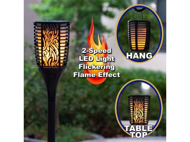 Theater Solutions TT100 Fully Wireless 120 Watt Rechargeable Battery Bluetooth Tiki Torch Speaker 2 Pack Lanterns Link Up to 99 Speakers...