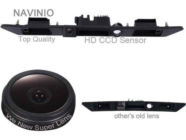 Super HD Vehicle Camera 1280x720 Pixels 1000 TV Car Parking Camera Night Vision Reverse Waterproof Trunk Handle Back up Rear View Camera for Audi...