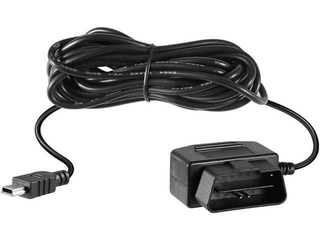 OBD2 OBD Power Cable for Dash Camera, Ssontong OBD to Mini USB OBDII Adapter Hardwire Charger Cable 24 Hours Surveillance and Acc Two Mode with...