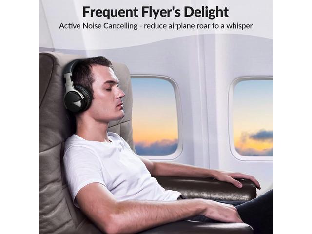 Silensys E7 Active Noise Cancelling Headphones Bluetooth Headphones with Microphone Deep Bass Wireless Headphones Over Ear, Comfortable Protein...