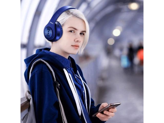 TUINYO Bluetooth Headphones Wireless, Over Ear Stereo Wireless Headset 40H Playtime with deep bass, Soft Memory-Protein Earmuffs, Built-in Mic...