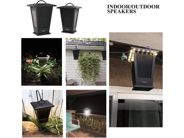 pohopa Bluetooth Speakers Waterproof, 2 Packs True Wireless Stereo Sound 20W Dual Pairing Lantern Indoor Outdoor Speakers with 20 Piece LED Lights,...
